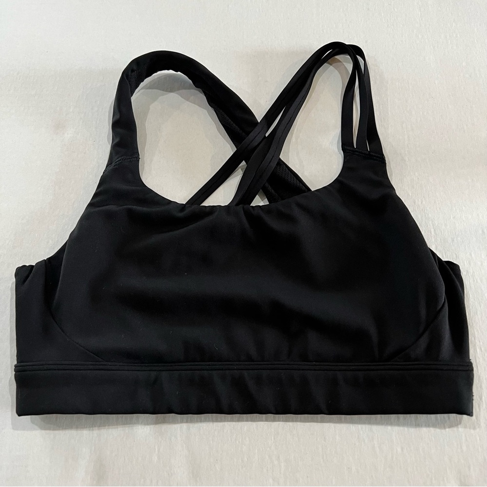 Athleta Asymmetrical Black Sports Bra Size Small